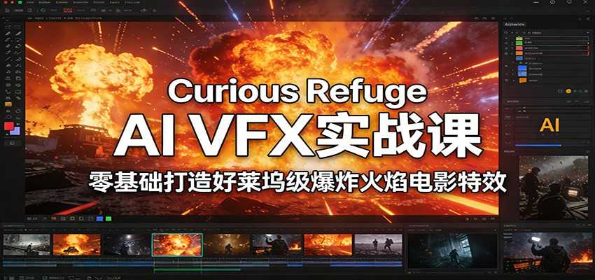 Curious Refuge AI VFX实战课，零基础打造好莱坞级爆炸火焰电影特效-泱泱学习社