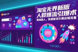 淘宝无界新版人群爆流引爆术，精准圈人，快速破流引爆店铺流量-泱泱学习社