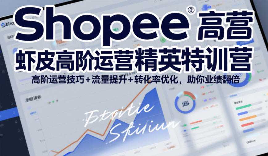 Shopee虾皮高阶运营精英特训营，高阶运营技巧+流量提升+转化率优化，助你业绩翻倍-泱泱学习社
