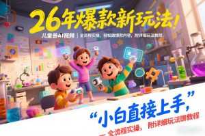 26年爆款新玩法，儿童科普AI视频，全流程实操，轻松做爆款内容，小白直接上手，附详细玩法教程-泱泱学习社