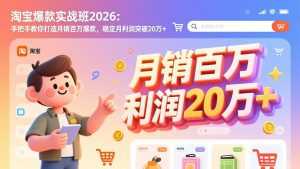 淘宝爆款实战班2026：手把手教你打造月销百万爆款，稳定月利润突破20万+-泱泱学习社