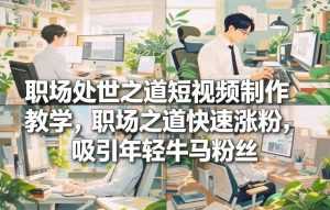 职场处世之道短视频制作教学，职场之道快速涨粉，吸引年轻牛马粉丝-泱泱学习社
