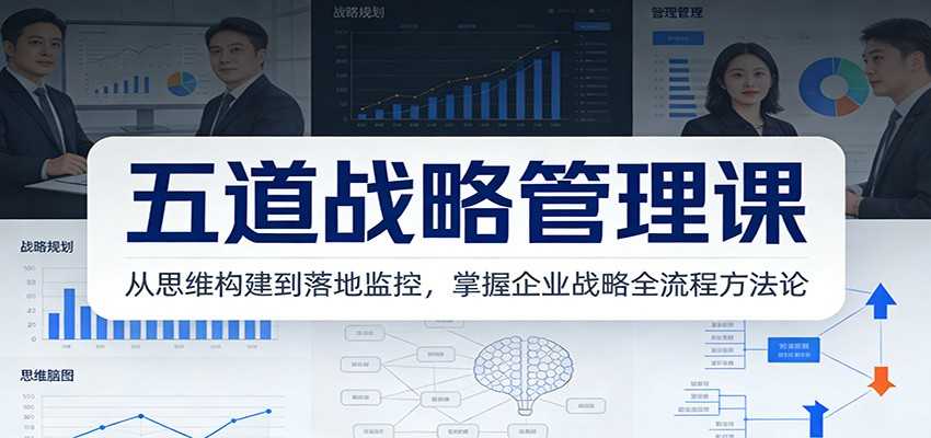 五道战略管理课：从思维构建到落地监控，掌握企业战略全流程方法论-泱泱学习社