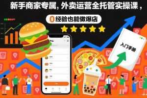 新手商家专属，外卖运营全托管实操课，0经验也能做爆店-泱泱学习社