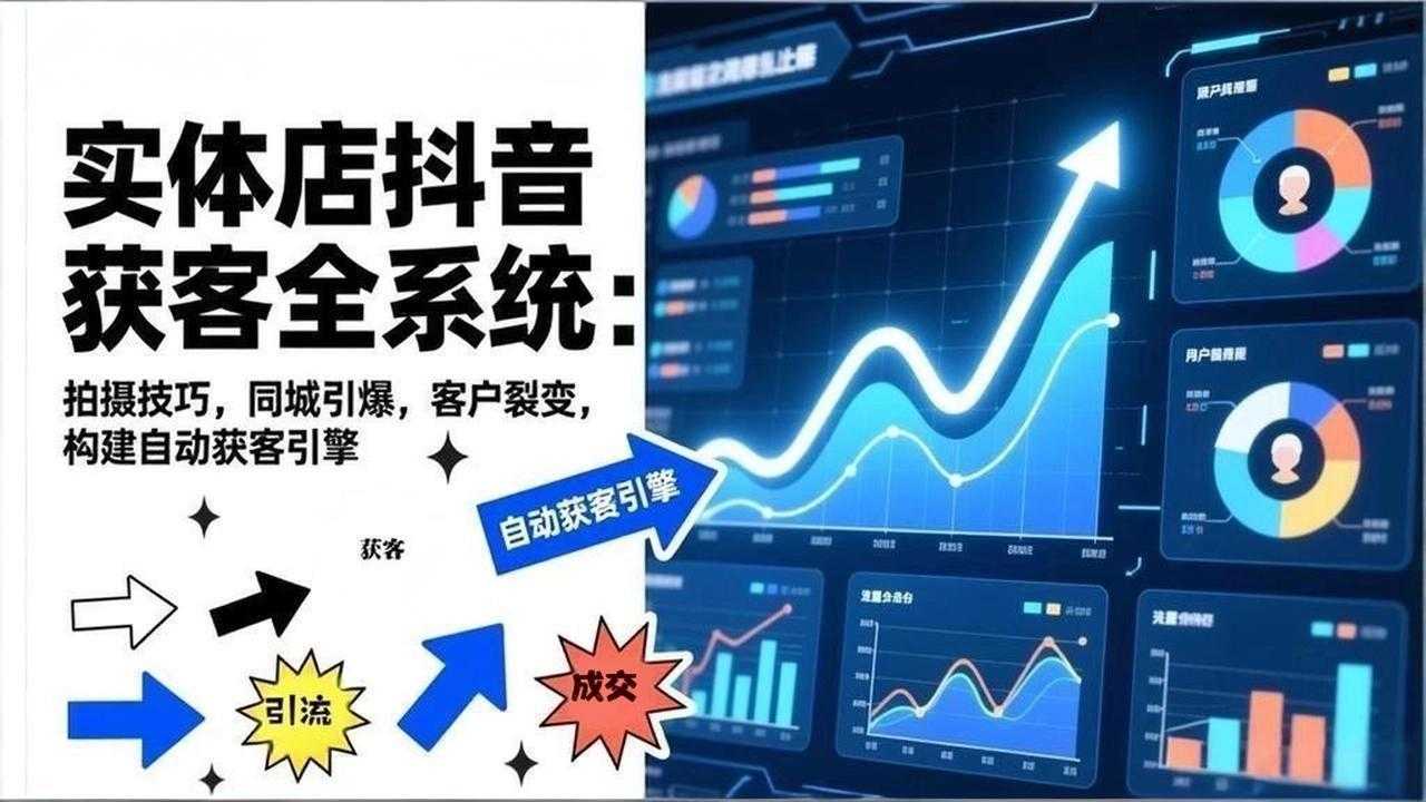 2026实体店抖音获客全系统：拍摄技巧，同城引爆，客户裂变，构建自动获客引擎-泱泱学习社