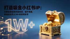 打造吸金小红书IP：从黄金定位到内容体系，避开弯路，快速启动月入1W+的变现账号-泱泱学习社