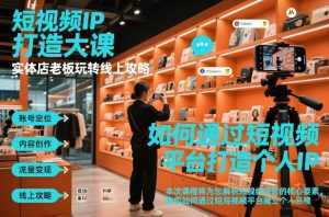 短视频ip打造大课，实体店老板玩转线上攻略-泱泱学习社