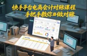 快手平台电商会计对账课程，手把手教你做对账-泱泱学习社