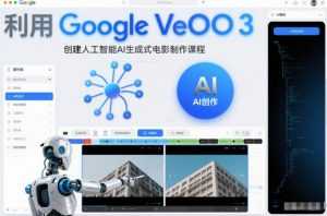 利l用Google Veo 3创建人工智能AI生成式电影制作课程，使用人工智能的力量创建令人惊叹的视频-泱泱学习社