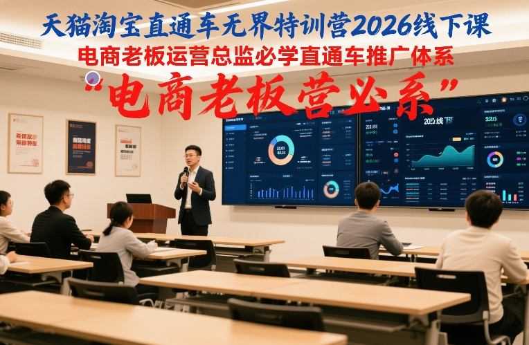 天猫淘宝直通车无界特训营2026线下课，电商老板运营总监必学直通车推广体系-泱泱学习社