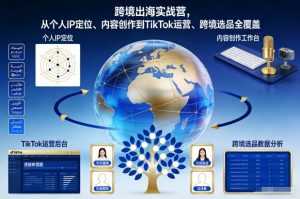 跨境出海实战营，从个人IP定位、内容创作到TikTok运营、跨境选品全覆盖-泱泱学习社
