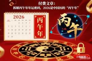 付费文章：拆解丙午年年运密码，2026是中国历的“丙午年”-泱泱学习社