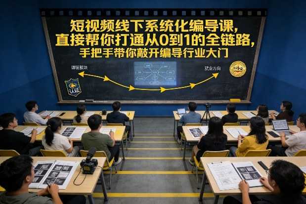 短视频线下系统化编导课，直接帮你打通从0到1的全链路，手把手带你敲开编导行业大门-泱泱学习社
