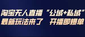 淘宝无人直播完整教程，公试+私域，最新玩法来了，开播即爆单-泱泱学习社