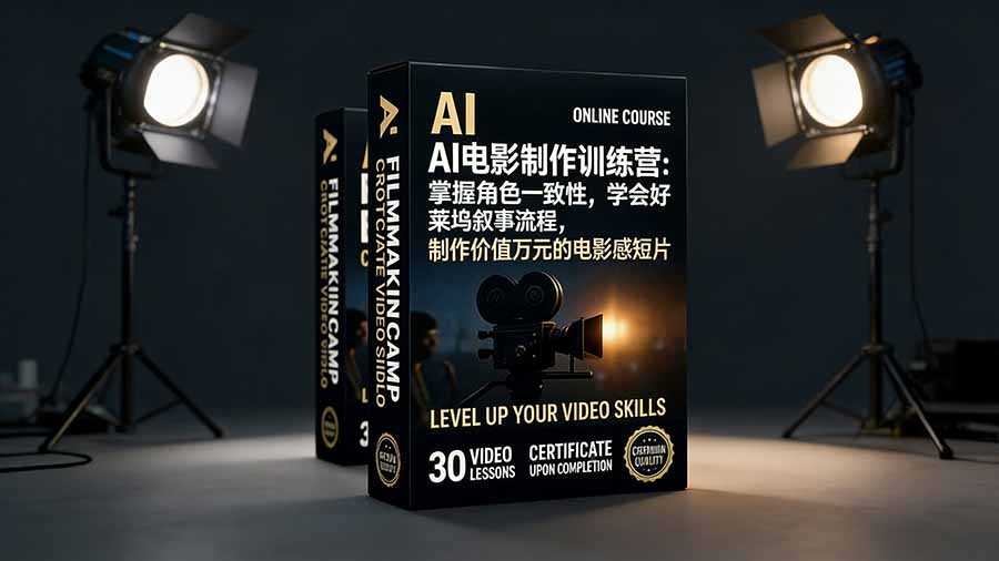 AI电影制作训练营：掌握角色一致性，学会好莱坞叙事流程，制作价值万元的电影感短片-泱泱学习社