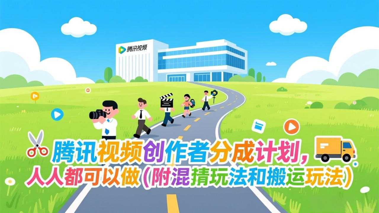 腾讯视频创作者分成计划，人人都可以做(附混剪玩法和搬运玩法-泱泱学习社