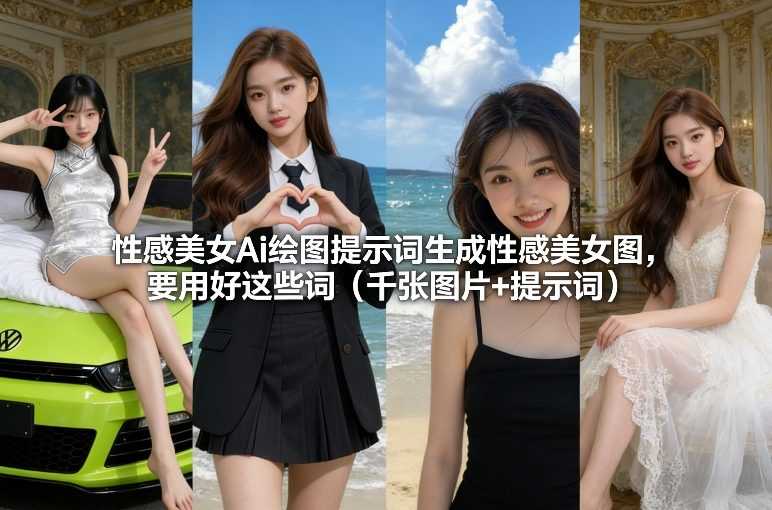 性感美女Ai绘图提示词生成性感美女图，要用好这些词(千张图片+提示词)-泱泱学习社