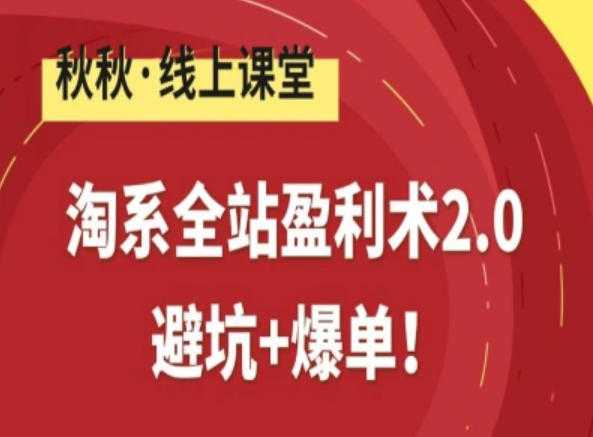 淘系全站盈利术2.0，避坑+爆单-泱泱学习社