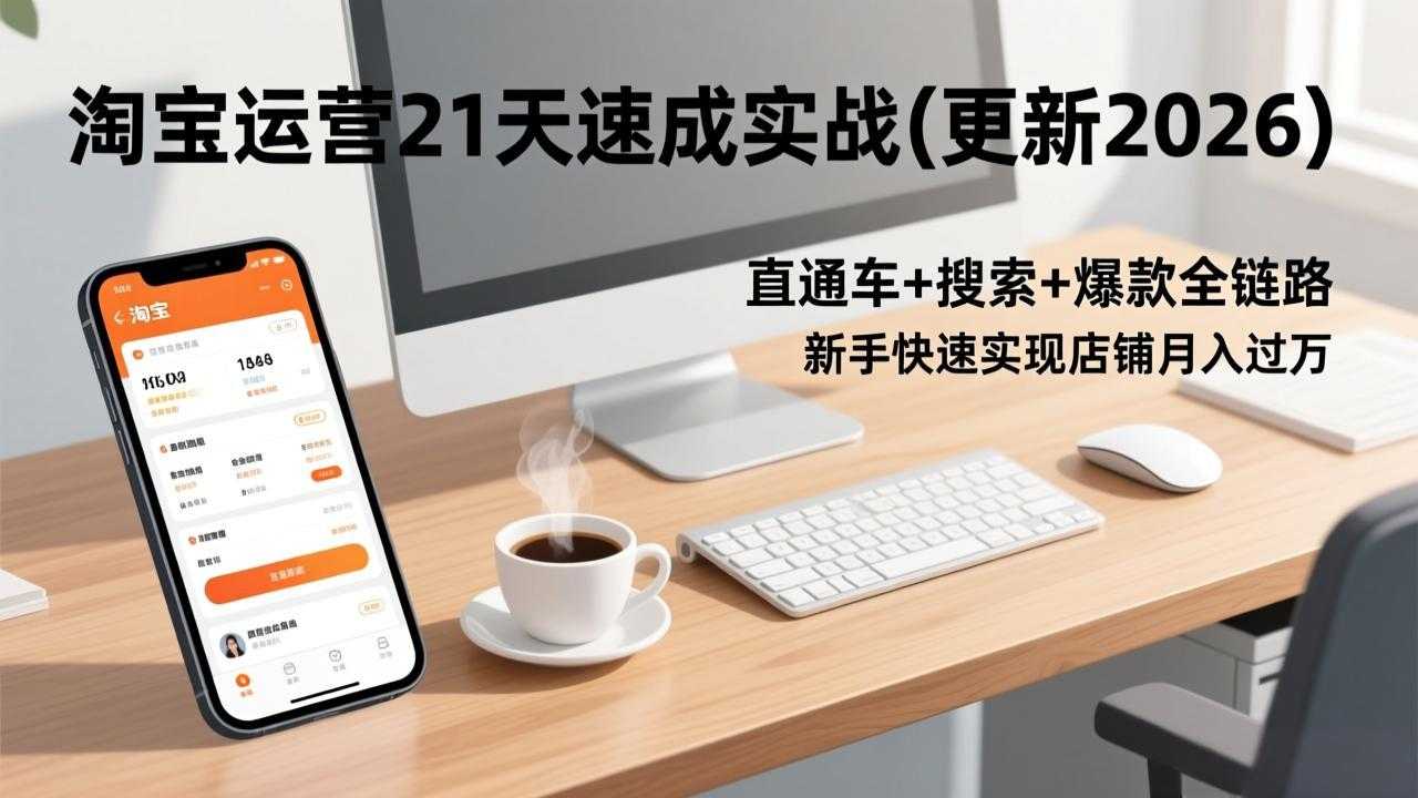 淘宝运营21天速成实战(更新2026-泱泱学习社