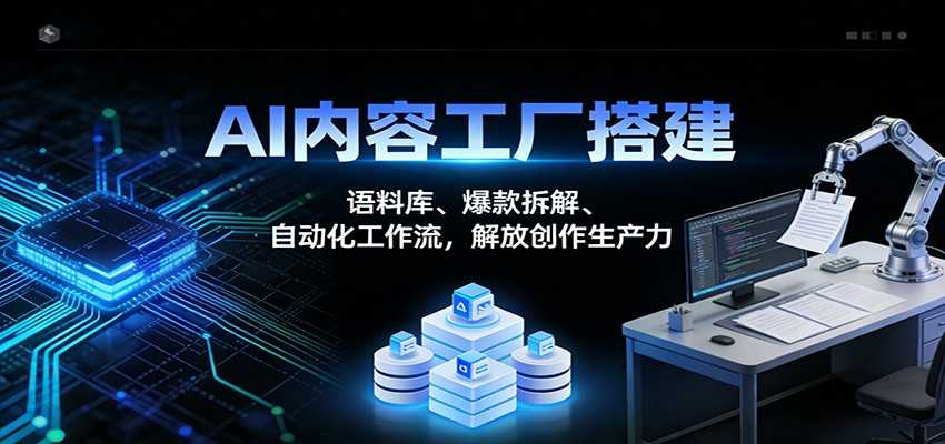AI内容工厂搭建：语料库、爆款拆解、自动化工作流，解放创作生产力-泱泱学习社