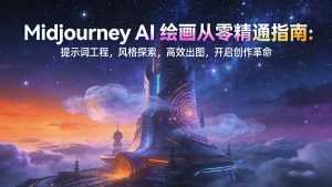 Midjourney AI绘画从零精通指南：提示词工程，风格探索，高效出图，开启创作革命-泱泱学习社
