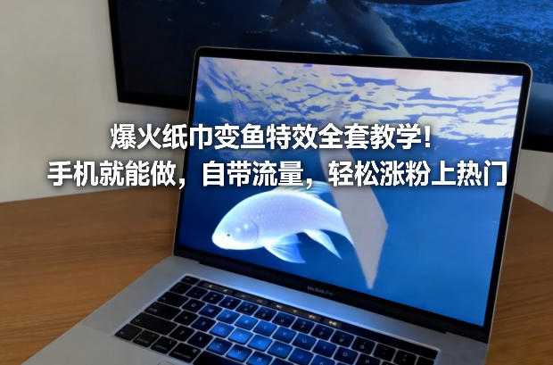爆火纸巾变鱼特效全套教学！手机就能做，自带流量，轻松涨粉上热门-泱泱学习社