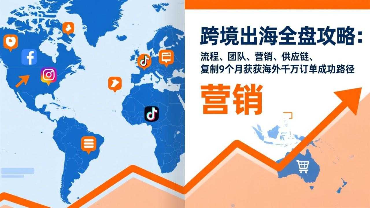 跨境出海全盘攻略：流程，团队，营销，供应链，复制9个月斩获海外千万订单成功路径-泱泱学习社