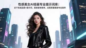 性感美女AI绘画专业提示词库：近千张成品图+提示词，直接复制使用，出图质量媲美专业画师-泱泱学习社