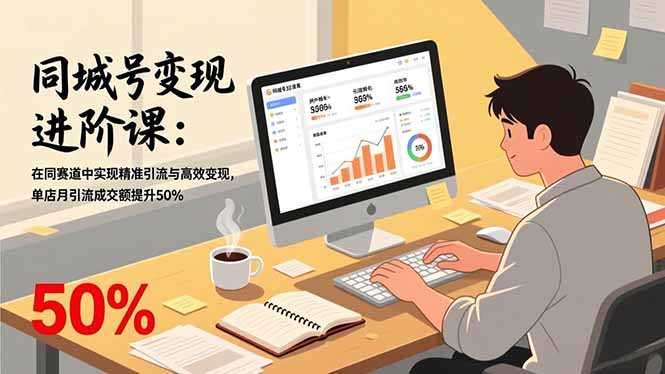 同城号变现进阶课：在同城赛道中实现精准引流与高效变现，单店月引流成交额提升50%-泱泱学习社