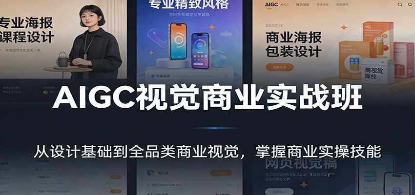 AIGC视觉商业实战班：从设计基础到全品类商业视觉，掌握商业实操技能-泱泱学习社