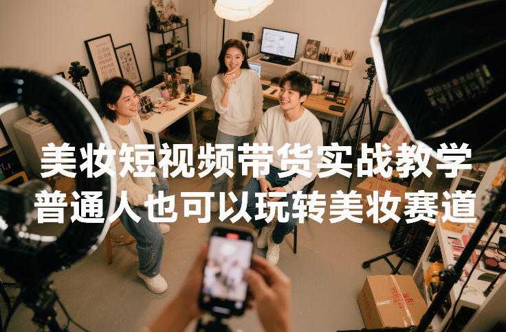 美妆短视频带货实战教学，普通人也可以玩转美妆赛道-泱泱学习社