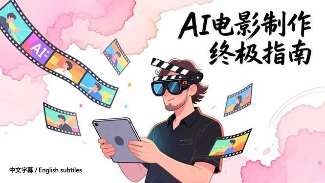 AI电影制作终极指南：从创意到成片，系统掌握智能影视全流程实战课(中英字幕-泱泱学习社