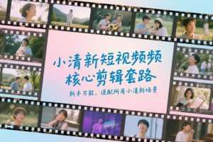 小清新短视频核心剪辑套路，新手万能，适配所有小清新场景-泱泱学习社