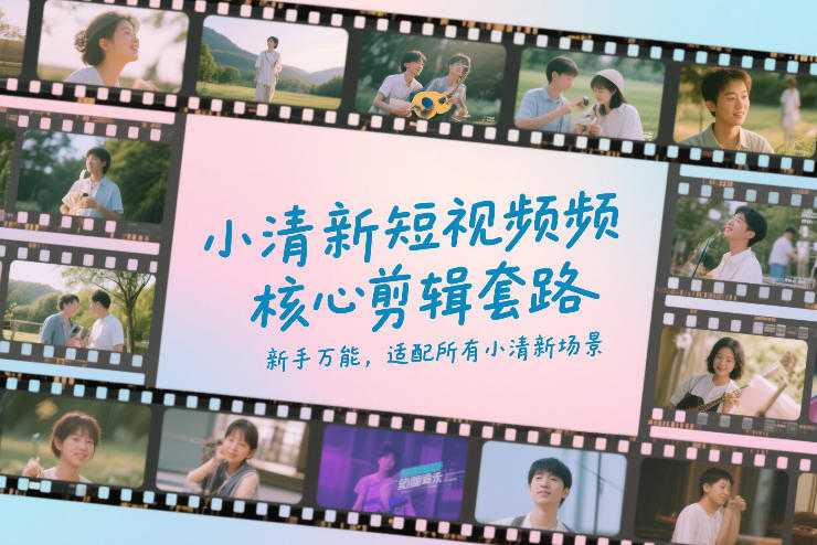 小清新短视频核心剪辑套路，新手万能，适配所有小清新场景-泱泱学习社