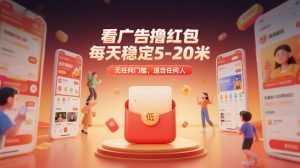 看广告撸红包，每天稳定5-20米，无任何门槛，适合任何人-泱泱学习社