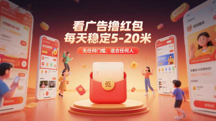 看广告撸红包，每天稳定5-20米，无任何门槛，适合任何人-泱泱学习社