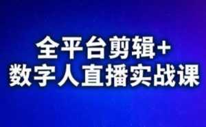 视频号、快手、抖音全平台剪辑+数字人直播实战课(更新2026)​-泱泱学习社