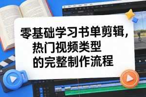 零基础学习书单剪辑，热门视频类型的完整制作流程(更新2026)-泱泱学习社