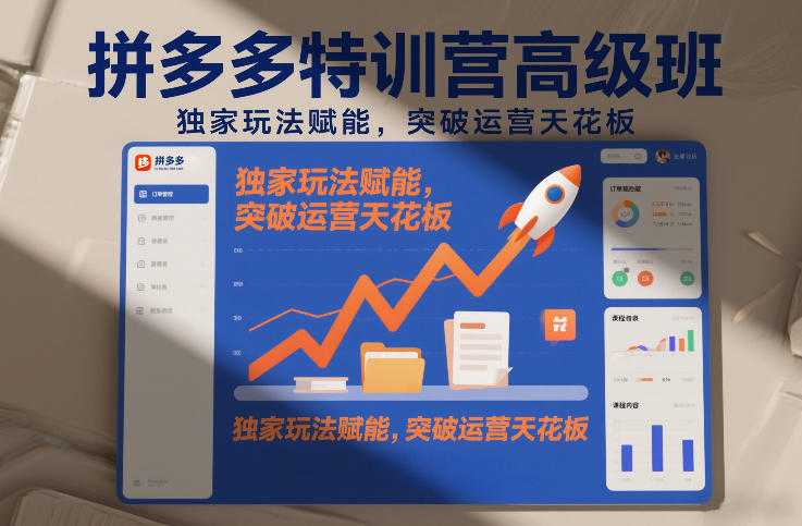 拼多多特训营高阶班，独家玩法赋能，突破运营天花板(更新26年2月)-泱泱学习社