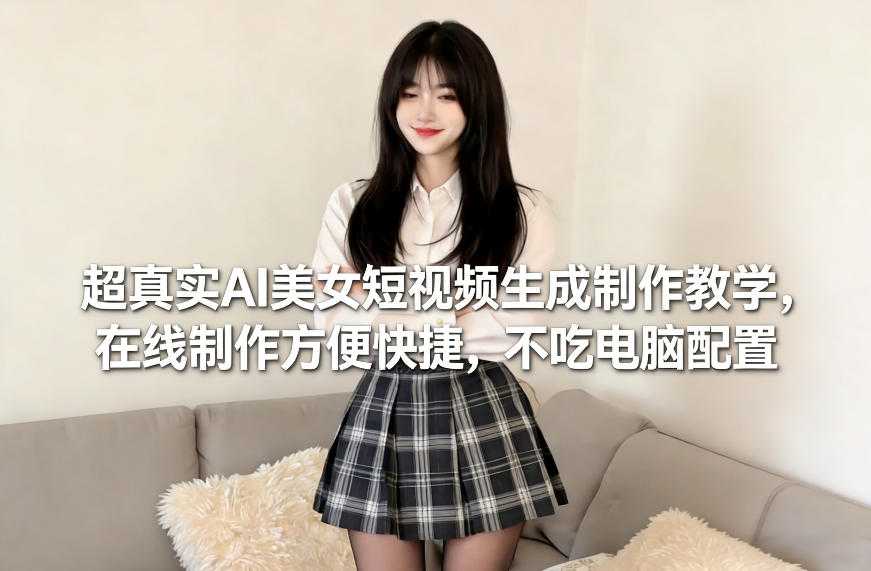 超真实AI美女短视频生成制作教学，在线制作方便快捷，不吃电脑配置，快速起号涨粉-泱泱学习社