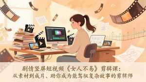 剧情竖屏短视频《女人不易》剪辑课：从素材到成片、助你成为能驾驭复杂故事的剪辑师-泱泱学习社