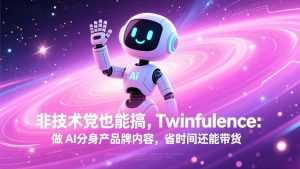 非技术党也能搞!Twinfluence:做 AI 分身产品牌内容,省时间还能带货-泱泱学习社