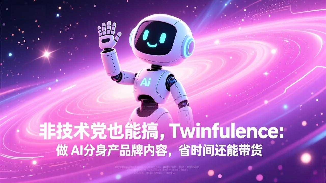 非技术党也能搞!Twinfluence:做 AI 分身产品牌内容,省时间还能带货-泱泱学习社