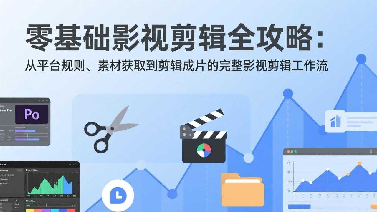 零基础影视剪辑全攻略：从平台规则、素材获取到剪辑成片的完整影视剪辑工作流-泱泱学习社