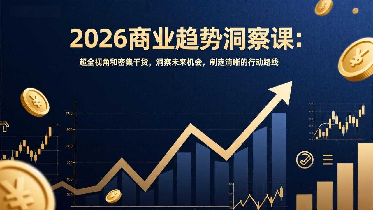 2026商业趋势洞察课：超全视角和密集干货，洞察未来机会，制定清晰的行动路线-泱泱学习社