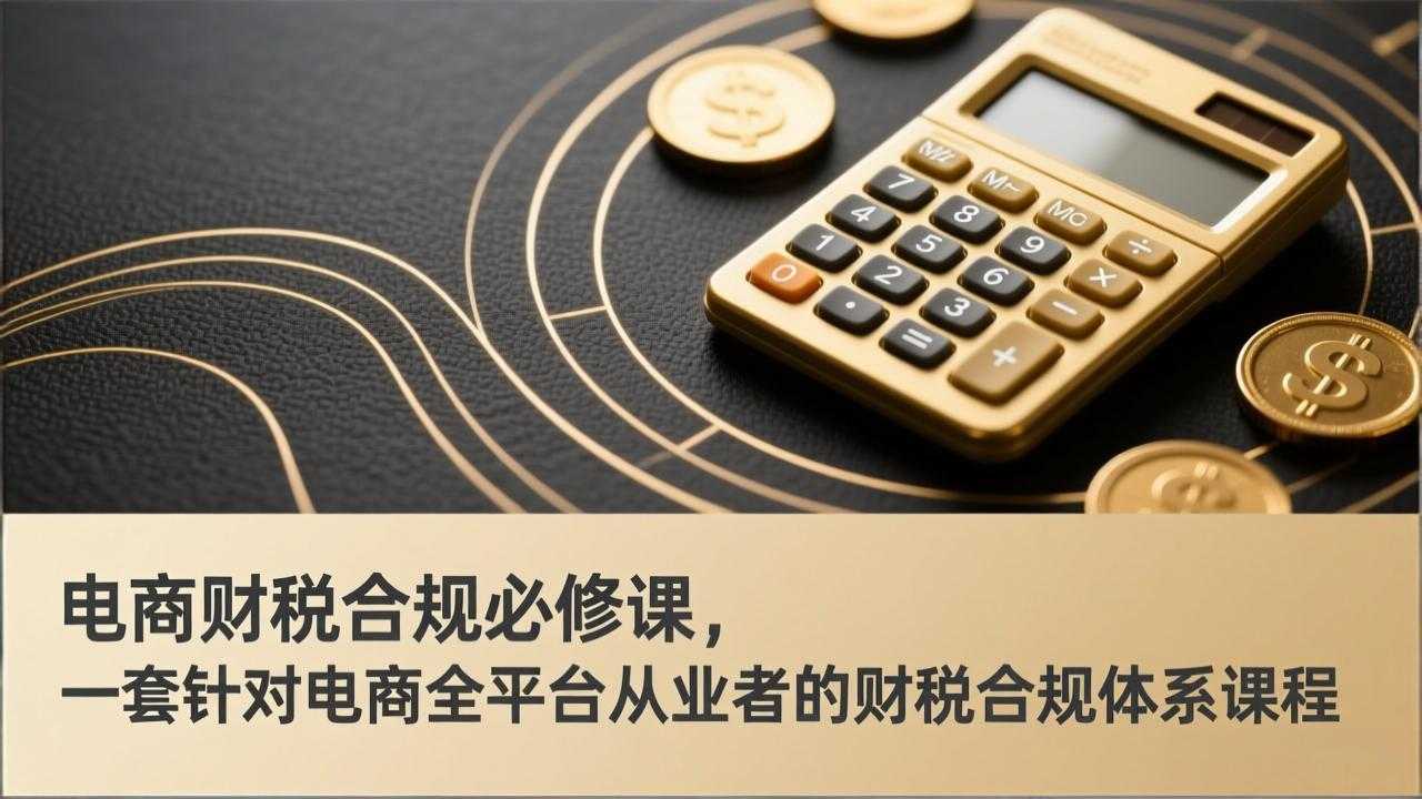 电商财税合规必修课，是一套针对电商全平台从业者的财税合规体系课程-泱泱学习社