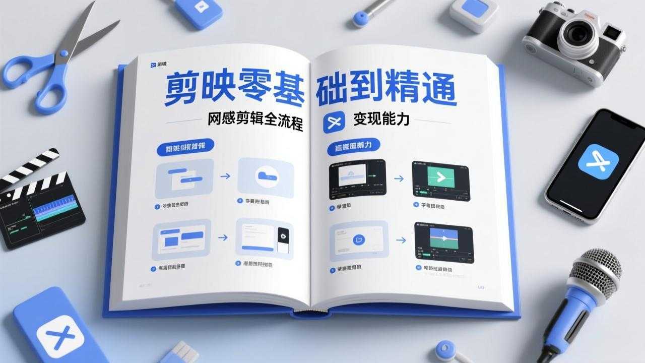 剪映零基础也能快速上手，从入门到精通掌握网感剪辑全流程，掌握能直接变现的剪辑能力-泱泱学习社