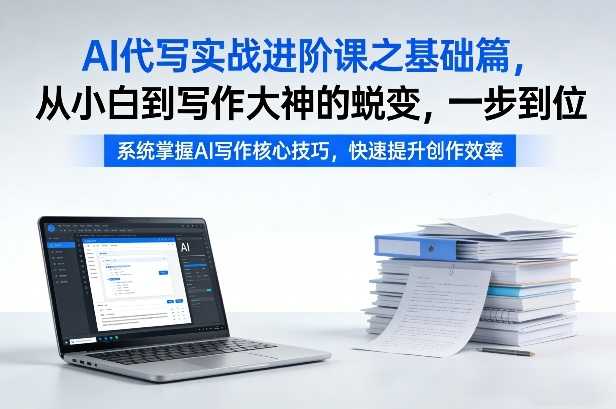 AI代写实战进阶课之基础篇，从小白到写作大神的蜕变，一步到位【揭秘】-泱泱学习社