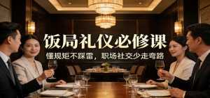 公众号收费文章：《饭局礼仪必修课：懂规矩不踩雷，职场社交少走弯路》-泱泱学习社
