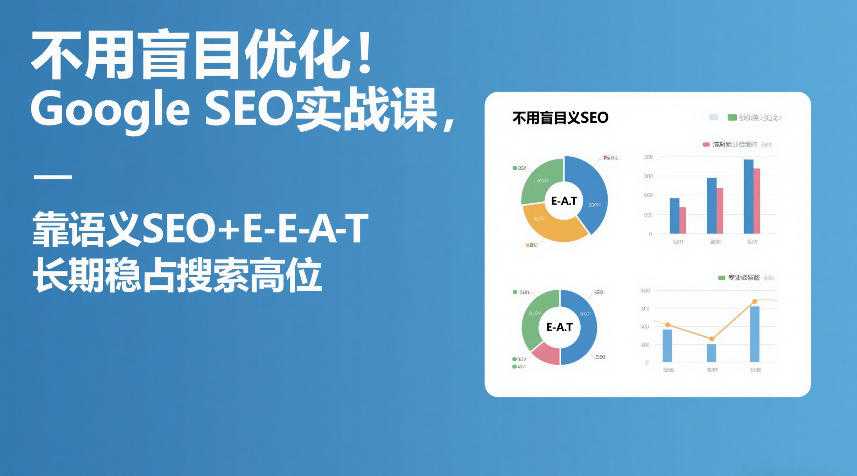 不用盲目优化！Google SEO实战课，靠语义SEO+E-E-A-T，长期稳占搜索高位-泱泱学习社